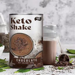 Private label keto shake flavour chocolate paper tube 500 g suggestion for serving in shaker