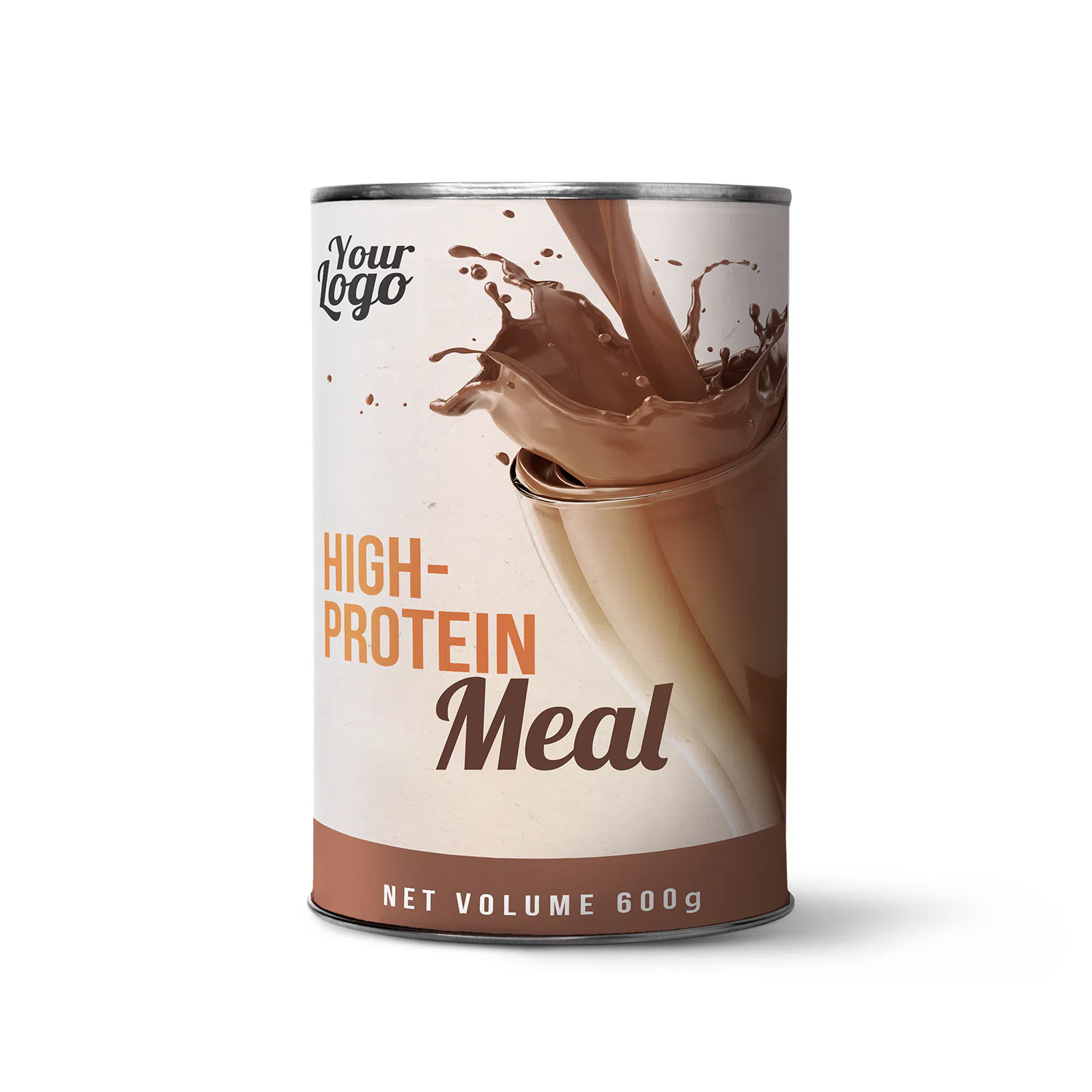 Amerpharma private label, high protein meal in powder, in paper tube, 600 g, functional powder, sugar-free and high fibre
