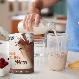 Amerpharma private label high protein meal in powder, in paper tube, 600 g, functional powder, sugar-free and high fibre milkshake
