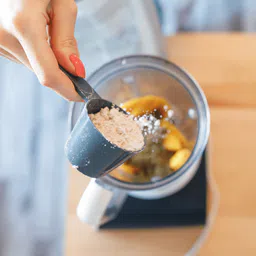 Private label amerpharma flavour powder flavour vanilla, suggestion for adding powder to the mixer