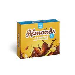Almonds in no added sugar chocolate, palm oil free, amerpharma private label in fully printed package