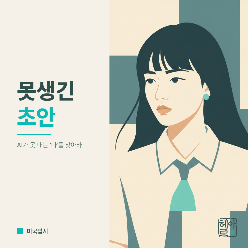 AI 시대의 대학 입시 해킹 7화, 못생긴 초안의 강력한 힘 — AI 매끄러움에서 벗어나는 법