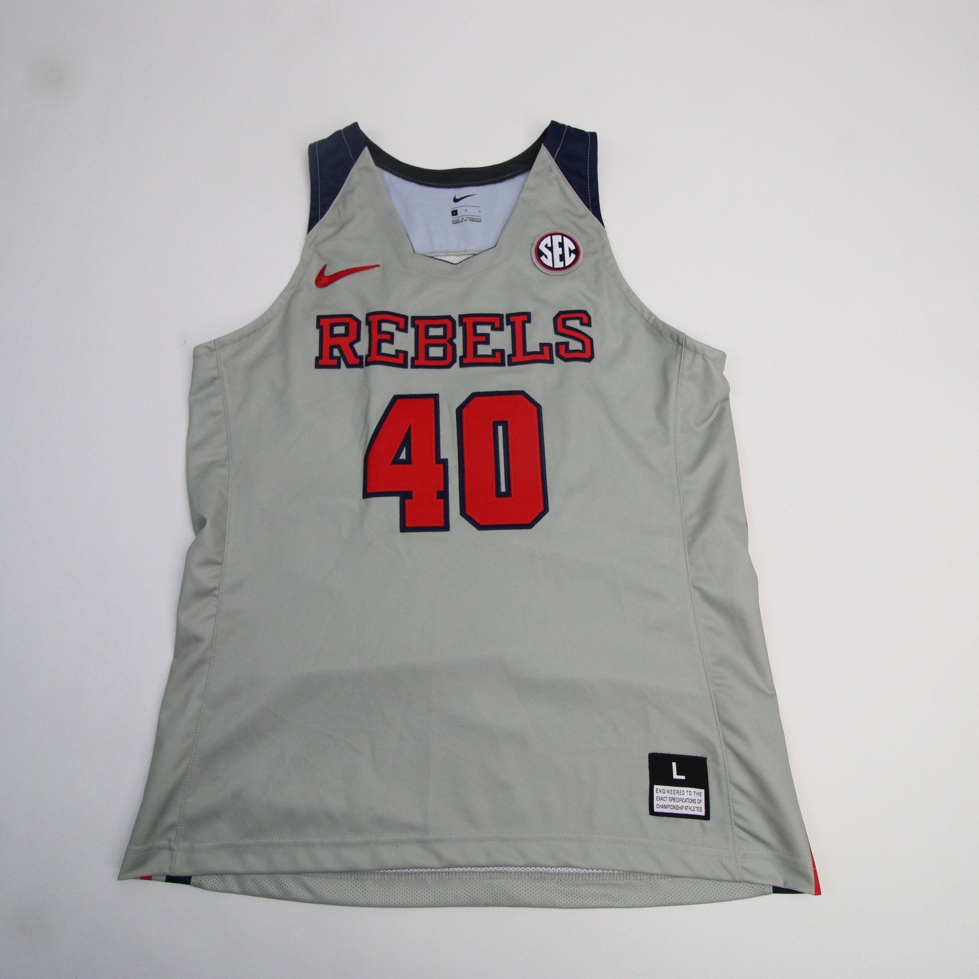 Ole Miss Rebels Nike Game Jersey - Basketball Women's Cream/Red Used