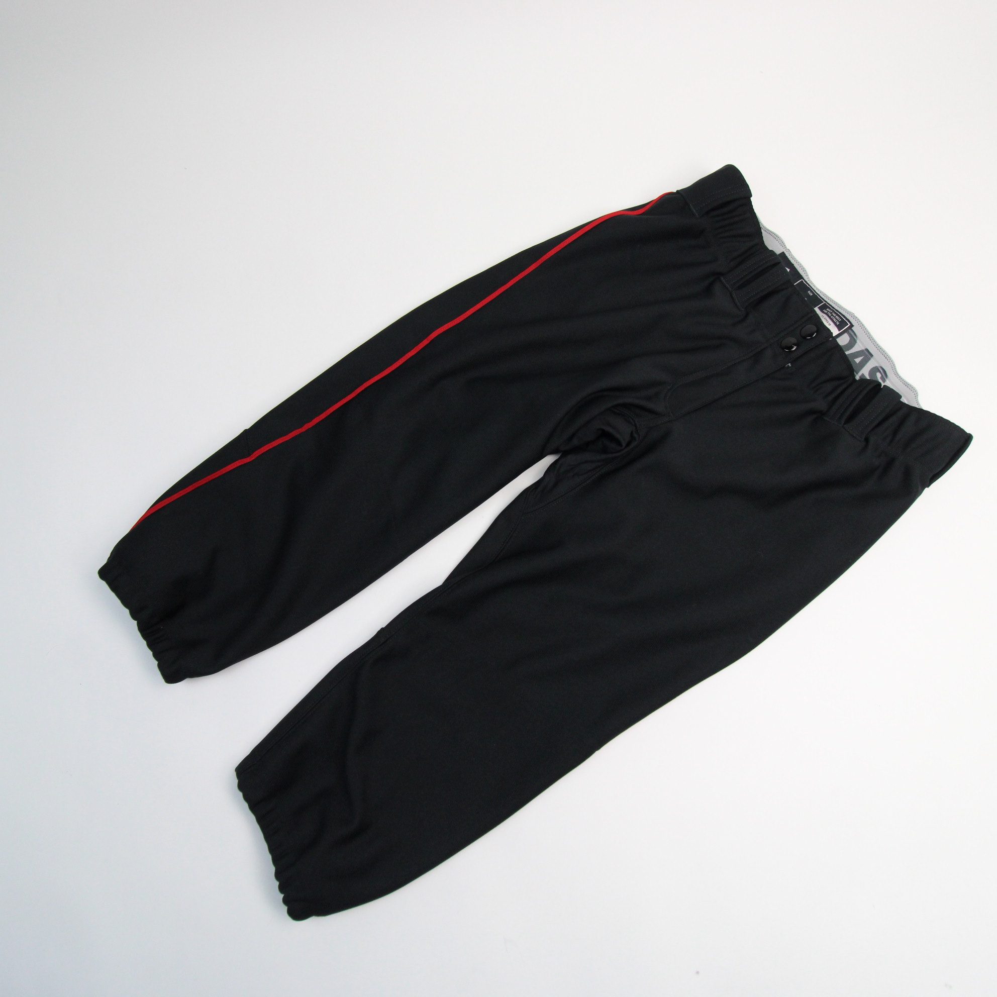 adidas Softball Pants Women's Small Large Black Red Stripe New
