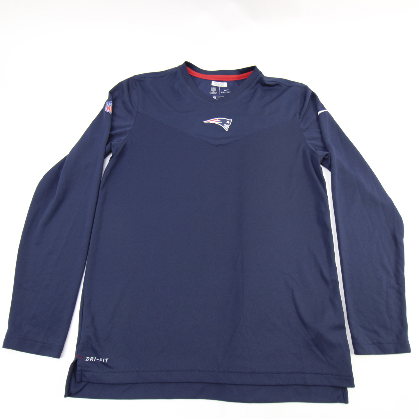 Nike Dri Fit NFL OnField Apparel Medium New England Patriots Long Sleeve  T-shirt