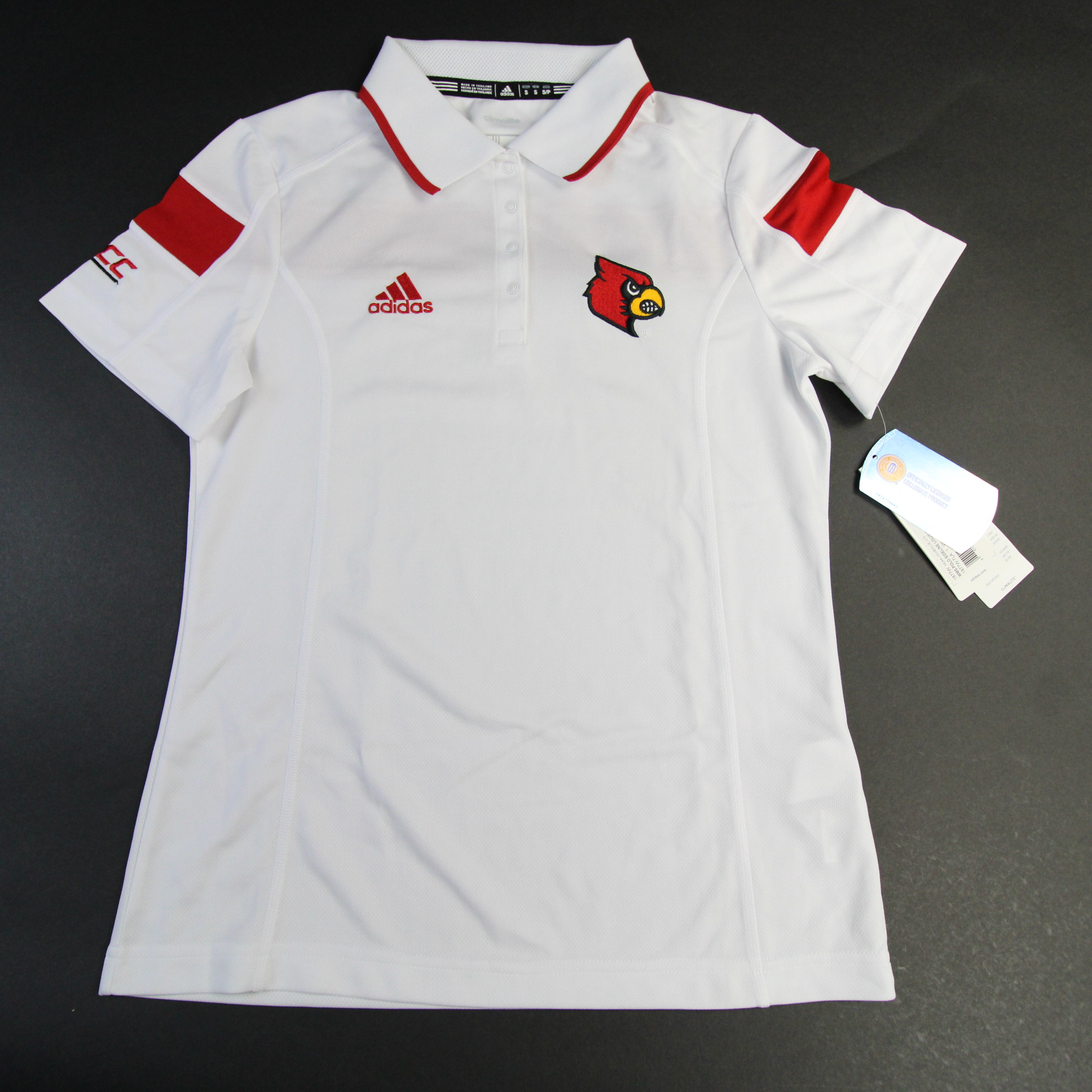  adidas Louisville Cardinals NCAA Women's Sideline Climalite  Performance White Polo Shirt (XS) : Sports & Outdoors