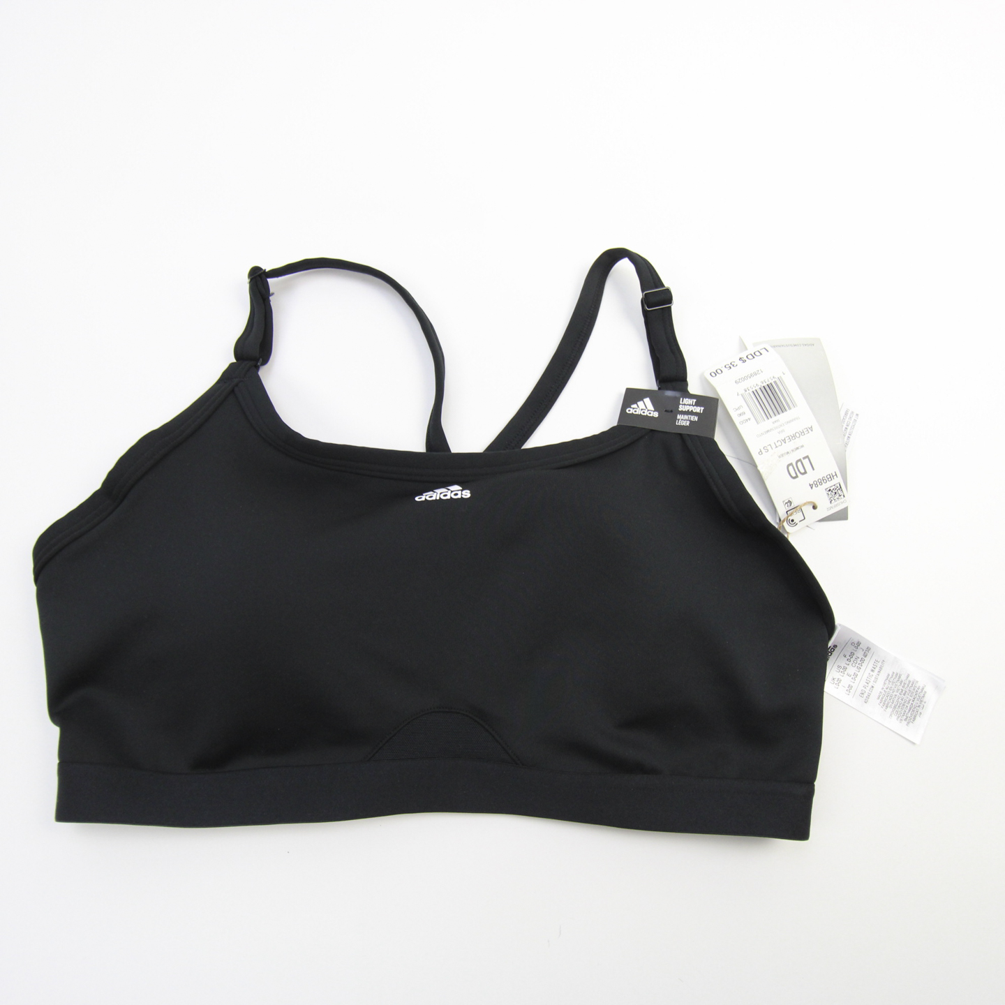 adidas Aeroready Sports Bra Women's Black New with Tags