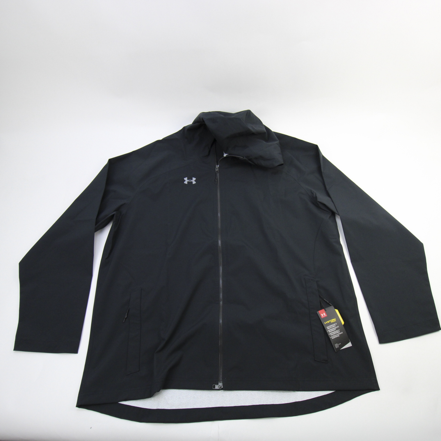 Under Armour Jacket Men's 3XL XXXL Black Full Zip Hooded Sports Logo ...