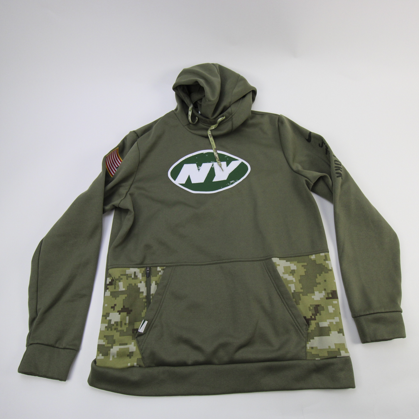 NFL, Sweaters, Nfl New York Jets Camo Unisex On Field Apparel Mens Size M  Pullover Hoodie