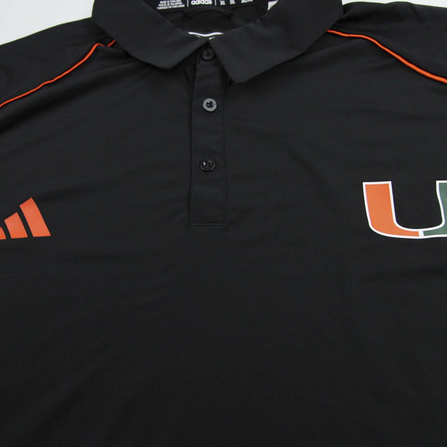 Miami Hurricanes Adidas Polo Herren schwarz gebraucht - Bild 5 von 9