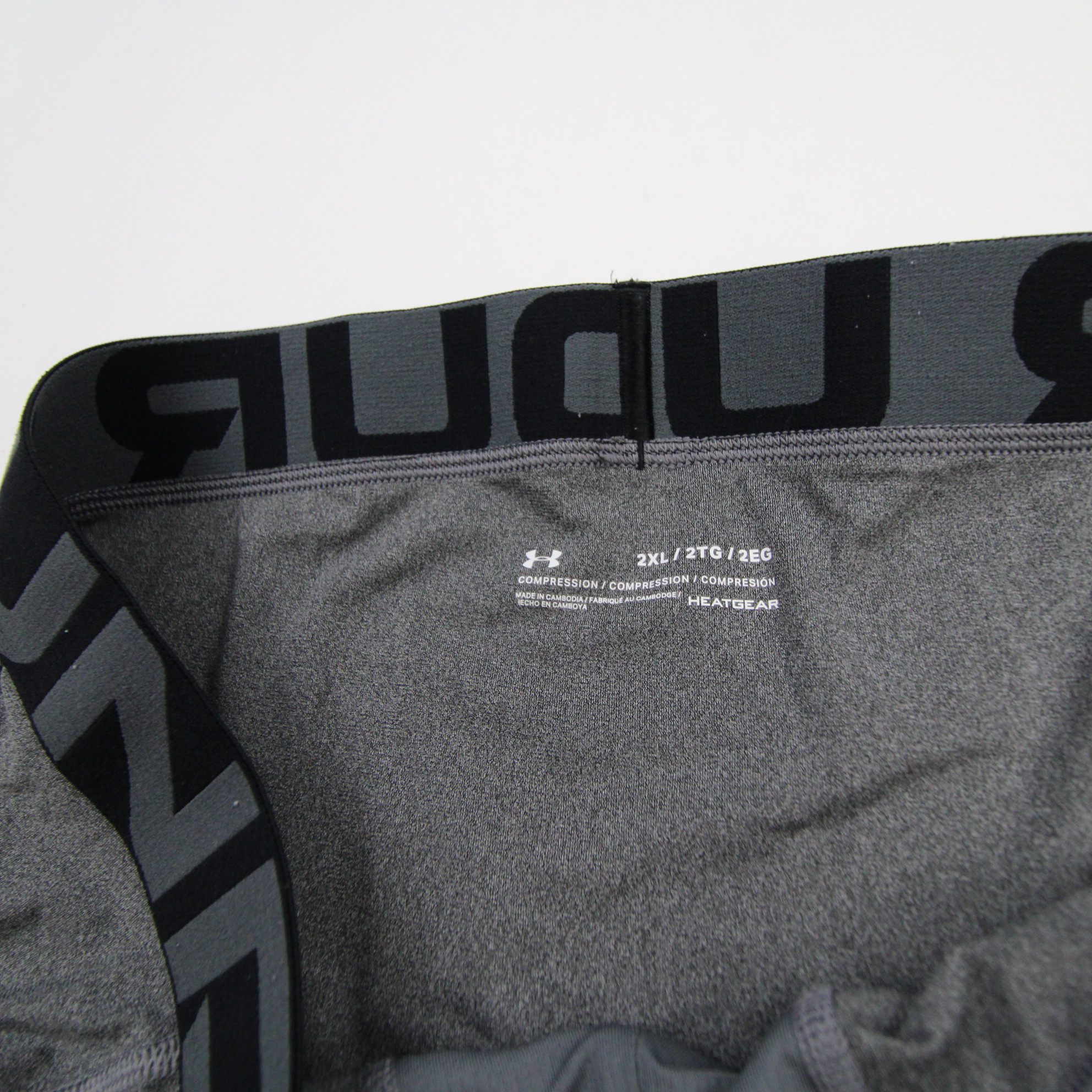 Under Armour HeatGear Compression Shorts Men's Dark Gray Used - Picture 4 of 5