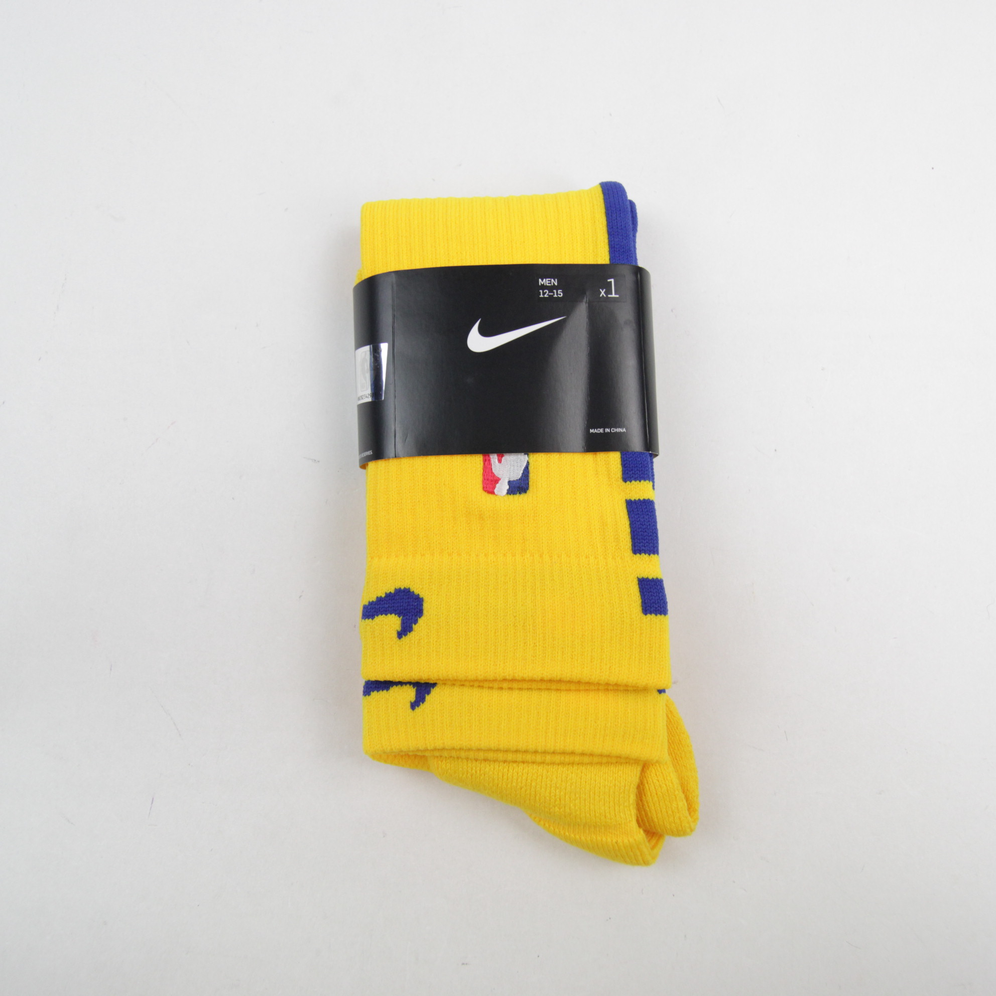 Nike NBA Authentics Socks Men s Gold Blue New with Tags eBay