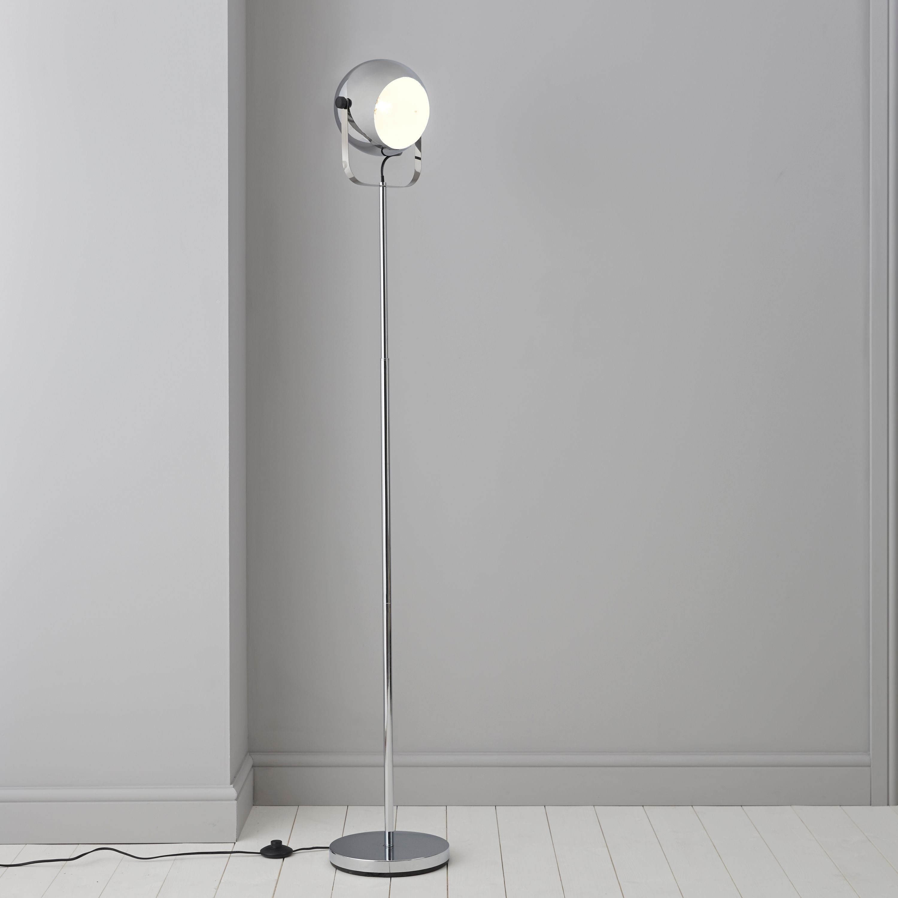 chrome standard floor lamps