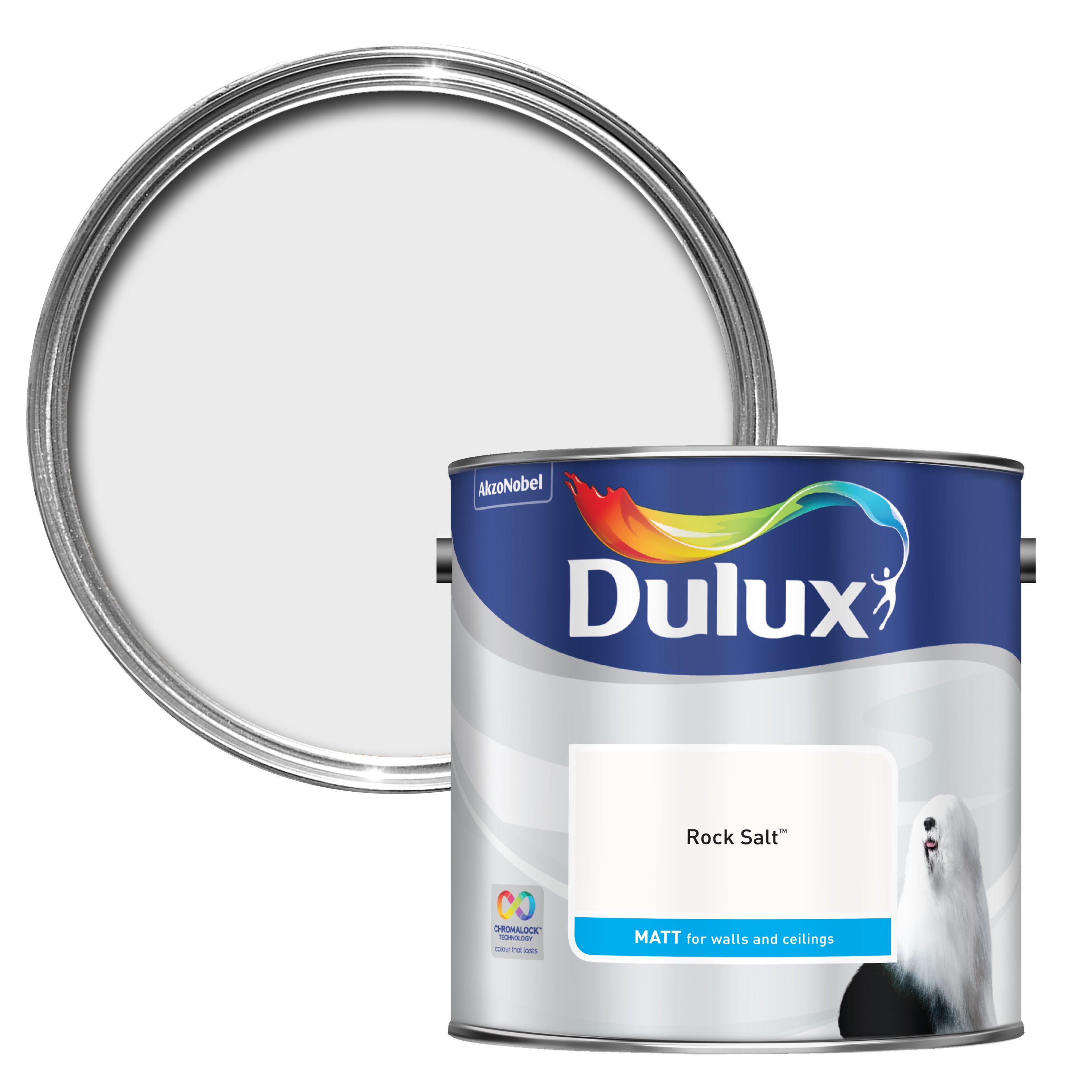 Dulux Standard Rock Salt Matt Wall Ceiling Paint 2 5l