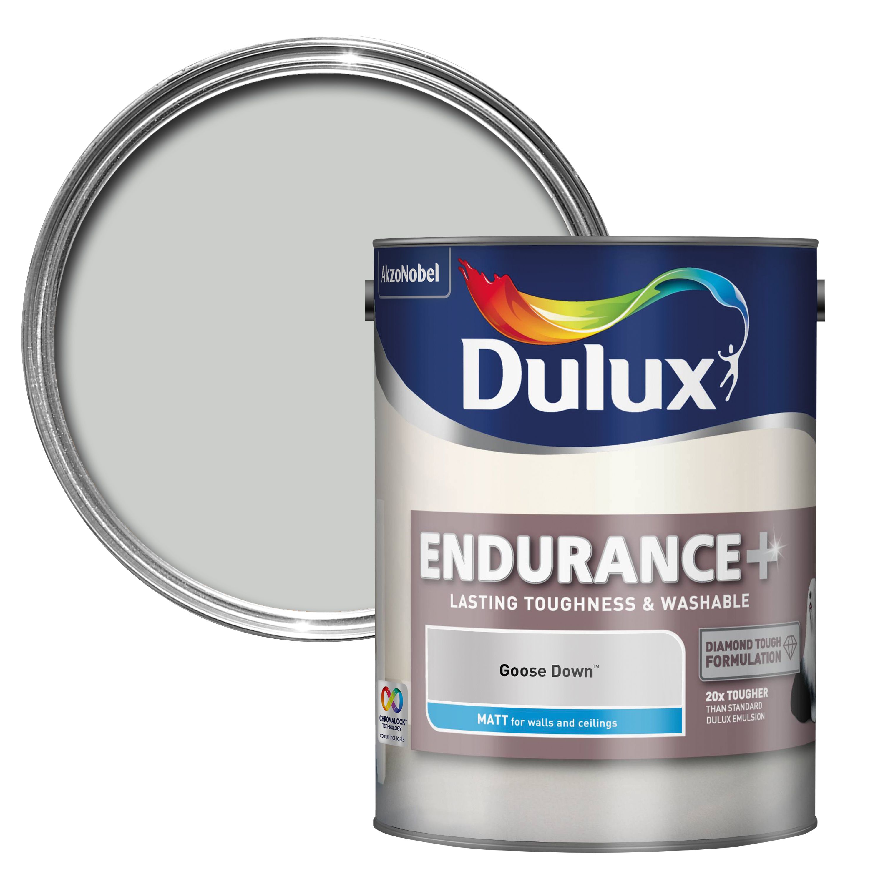 Dulux Endurance Goose Down Matt Wall Ceiling Paint 5l