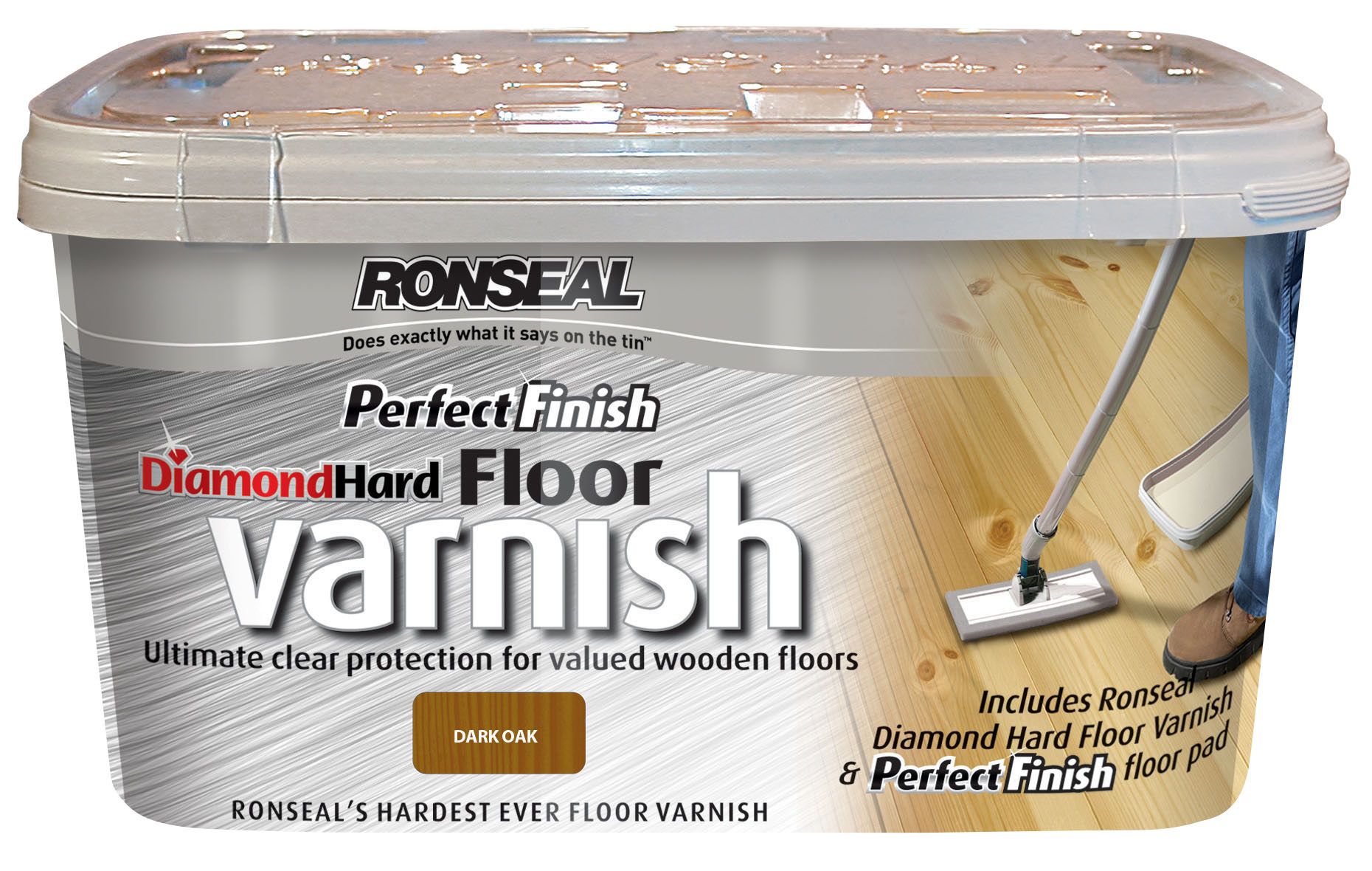 Ronseal Diamond Dark Oak Satin Floor Varnish 2500ml