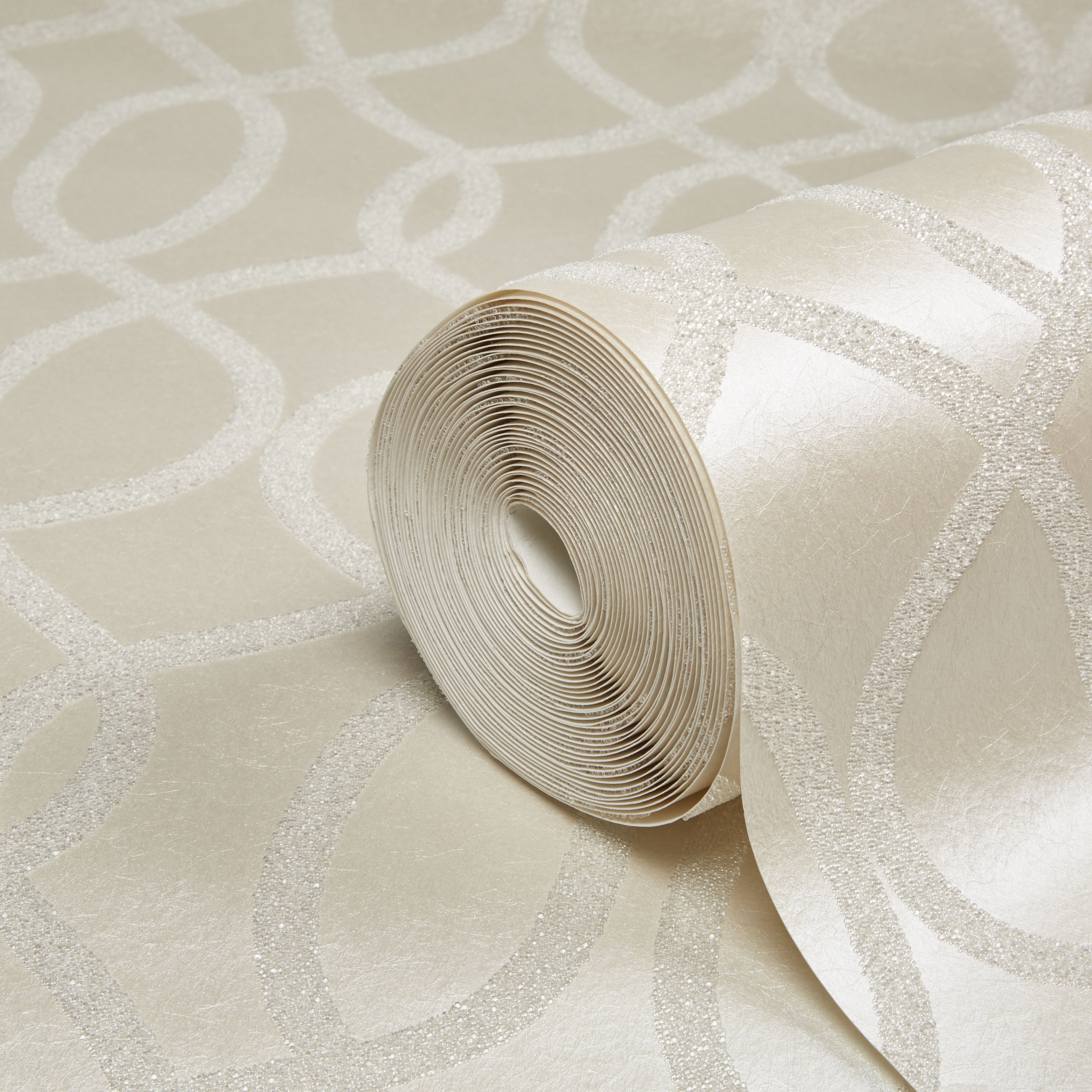 4100620 Glass Bead Wave Gold Deluxe Wallpaper