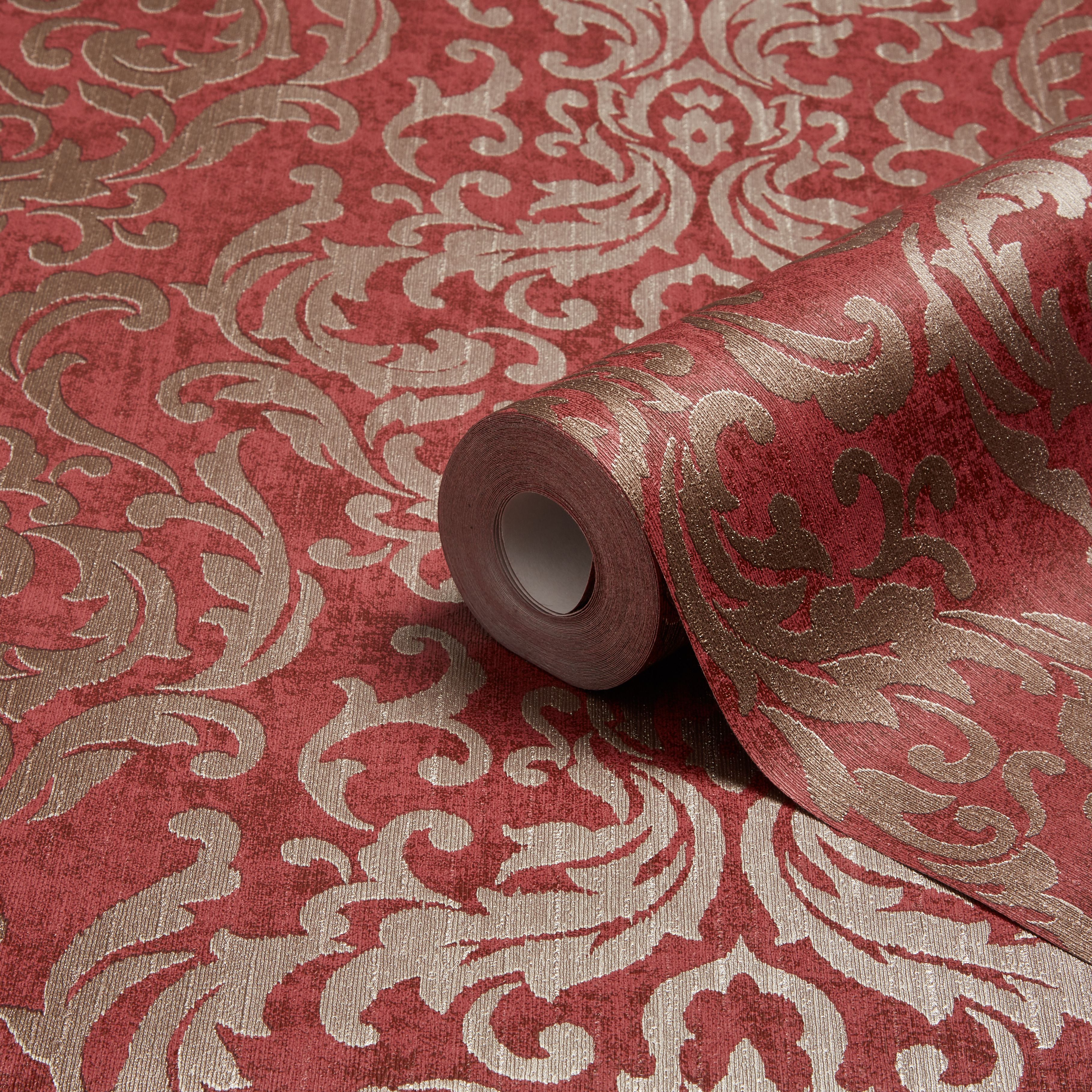 red damask wallpaper