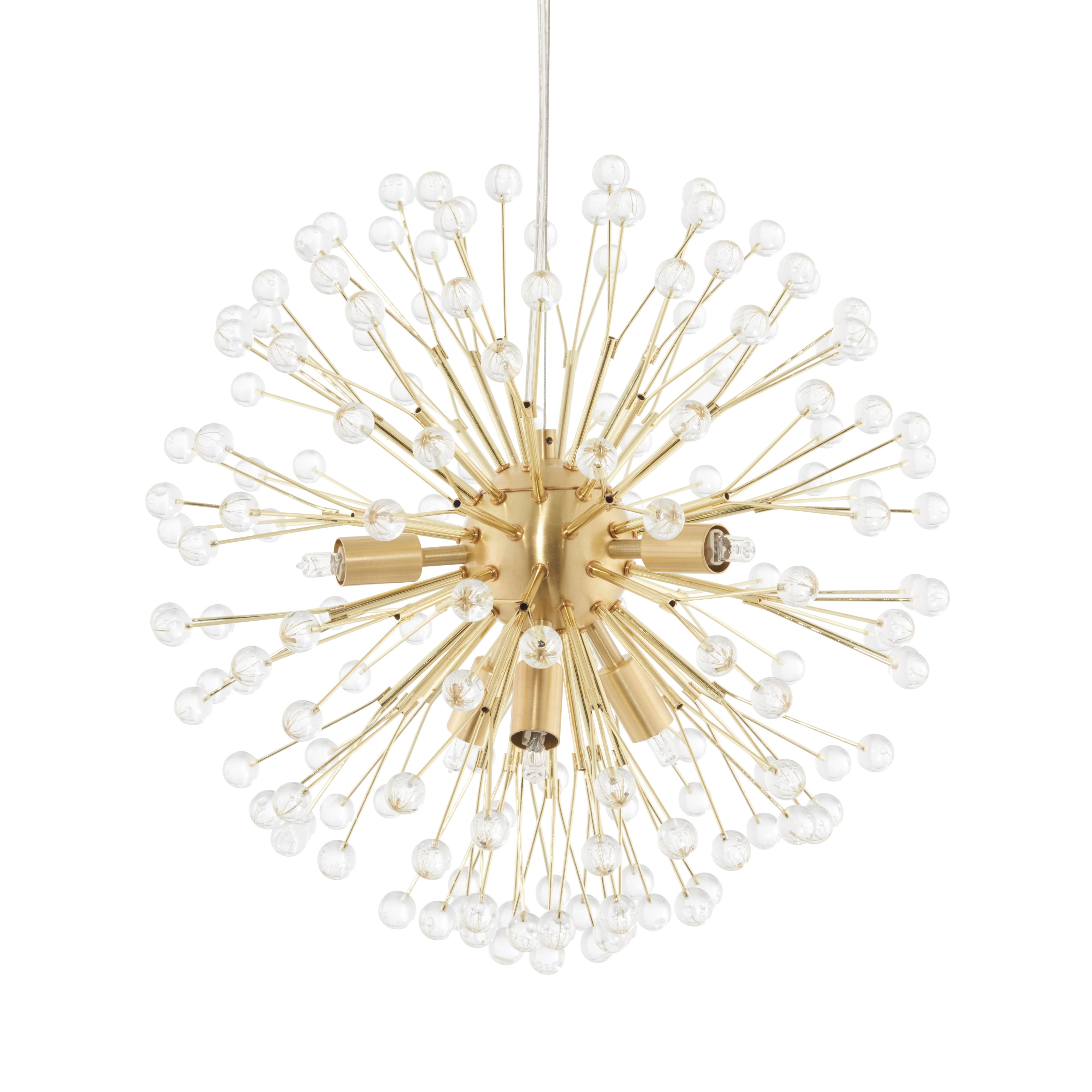 Toulouse Multi Arm Cluster Brushed Gold Effect 6 Lamp Pendant Ceiling Light