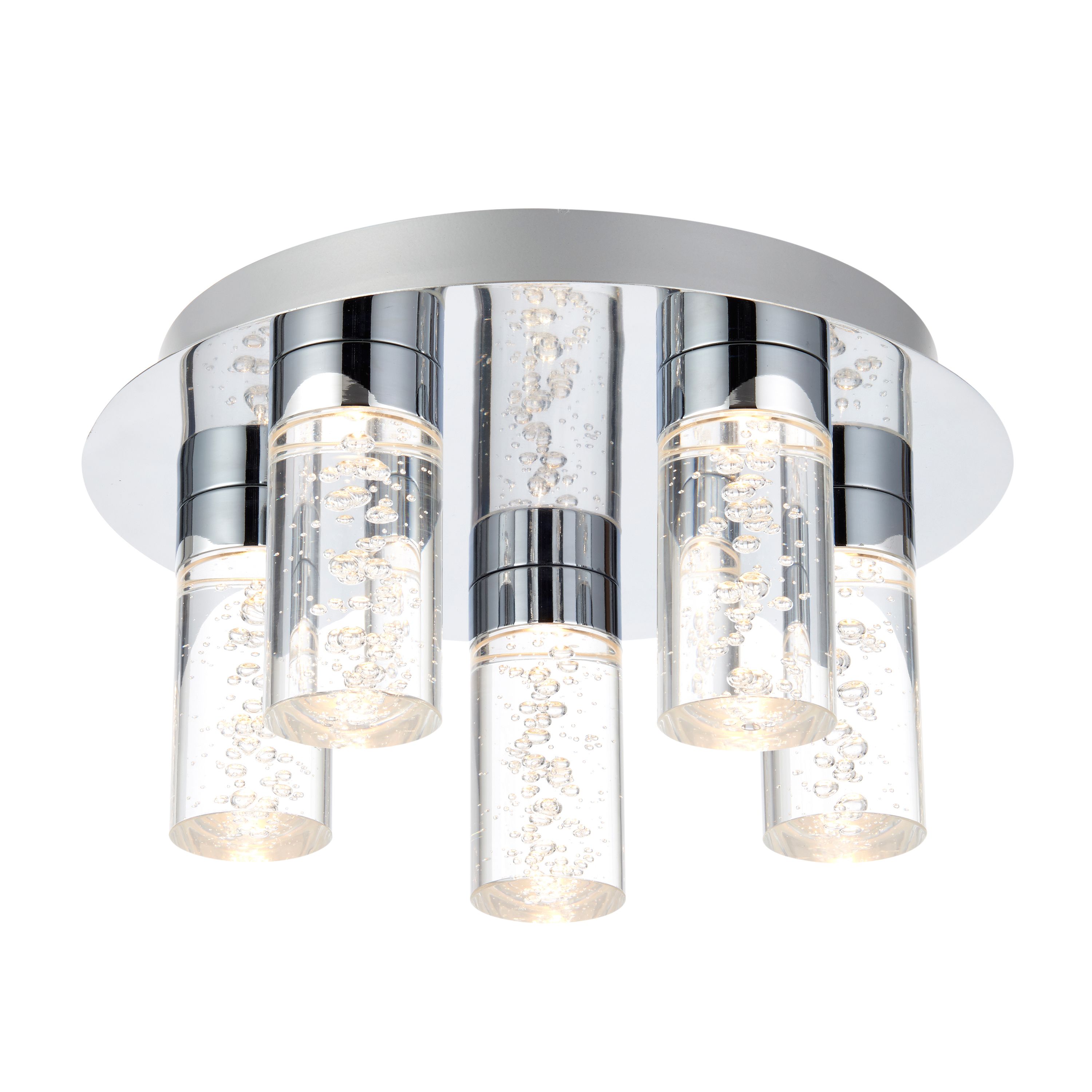 Hubble Bathroom Chrome Effect Ceiling Light