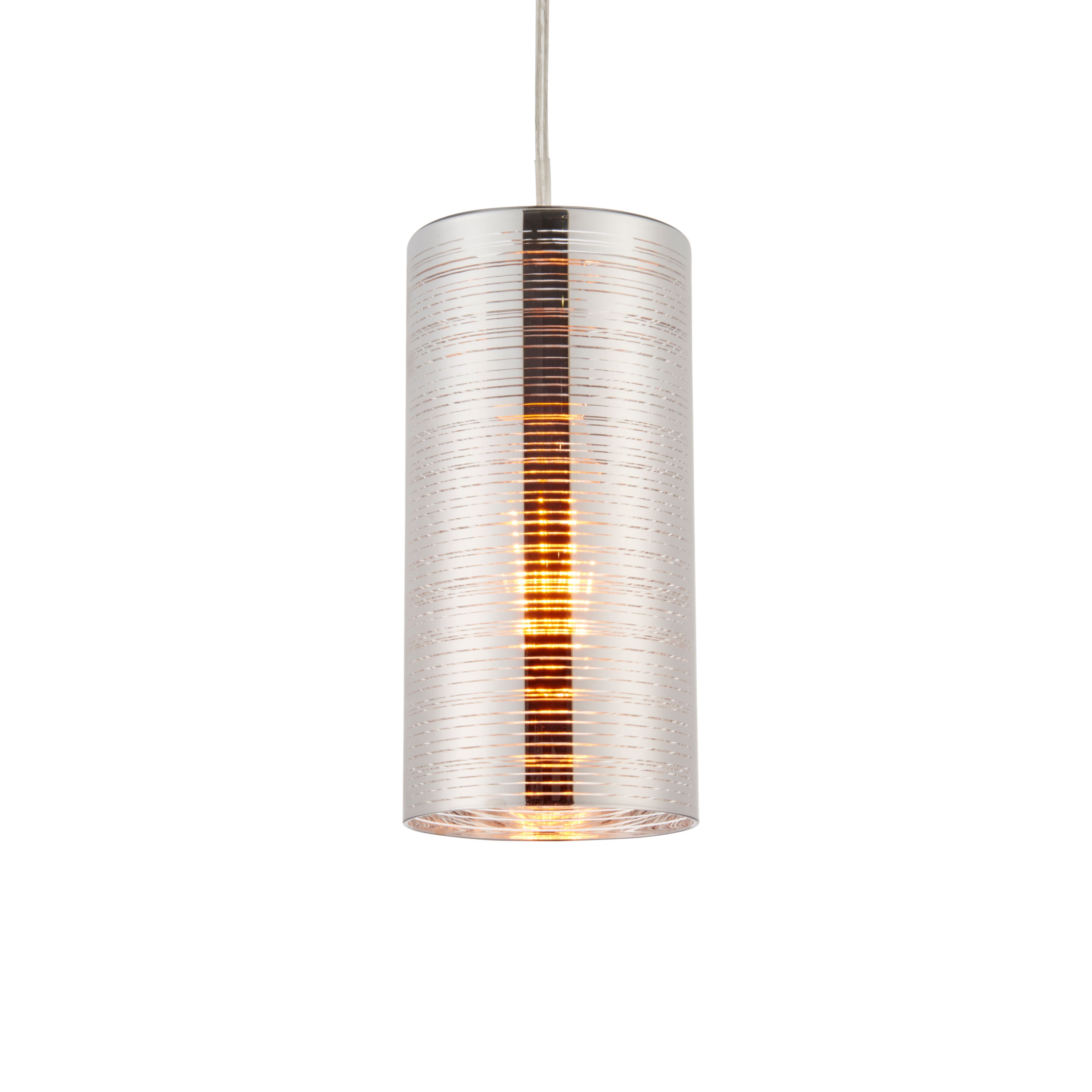 B Q Jojo Silver Chrome Effect Pendant Ceiling Light D 12cm