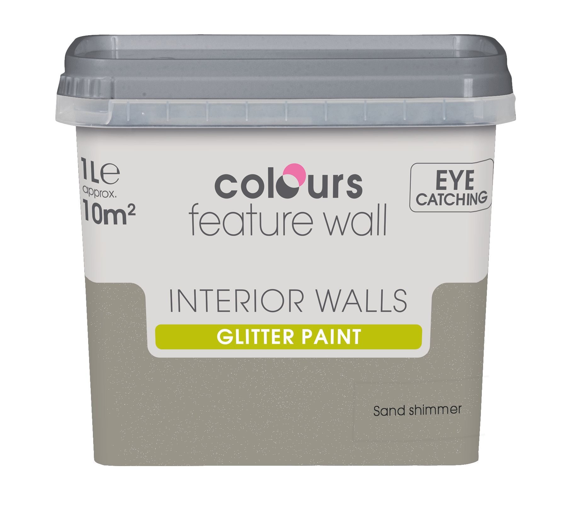 Colours Feature Wall Sand Shimmer Glitter Effect Emulsion Paint 1L