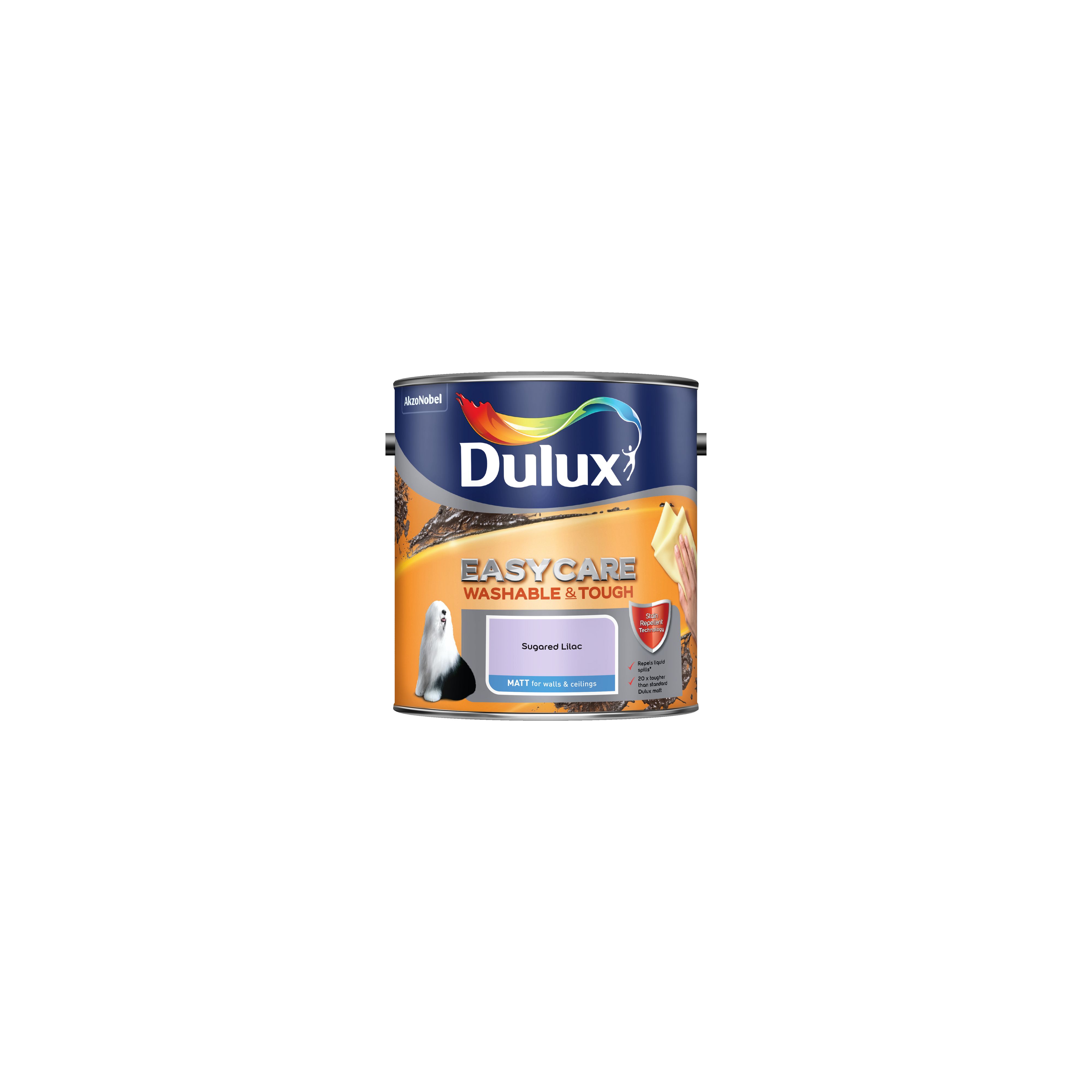 Dulux Easycare Brilliant white Matt Emulsion paint, 10L