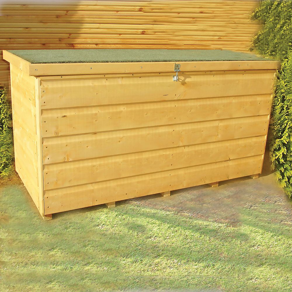 Wickes Shiplap Timber Storage Box Honey Brown 4 X 2 Ft
