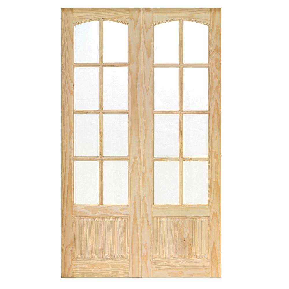 Wickes Newland Internal French Doors Pine Glazed 8 Lite 1981 X 1170mm