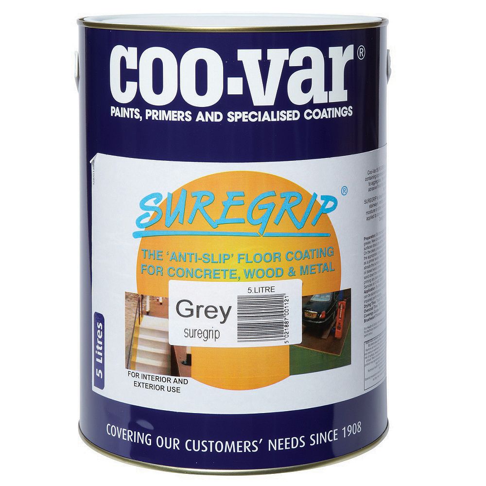 Coo Var Suregrip Anti Slip Floor Paint Grey 5l