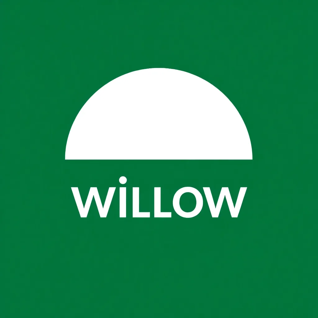 Willow TV logo in green and white