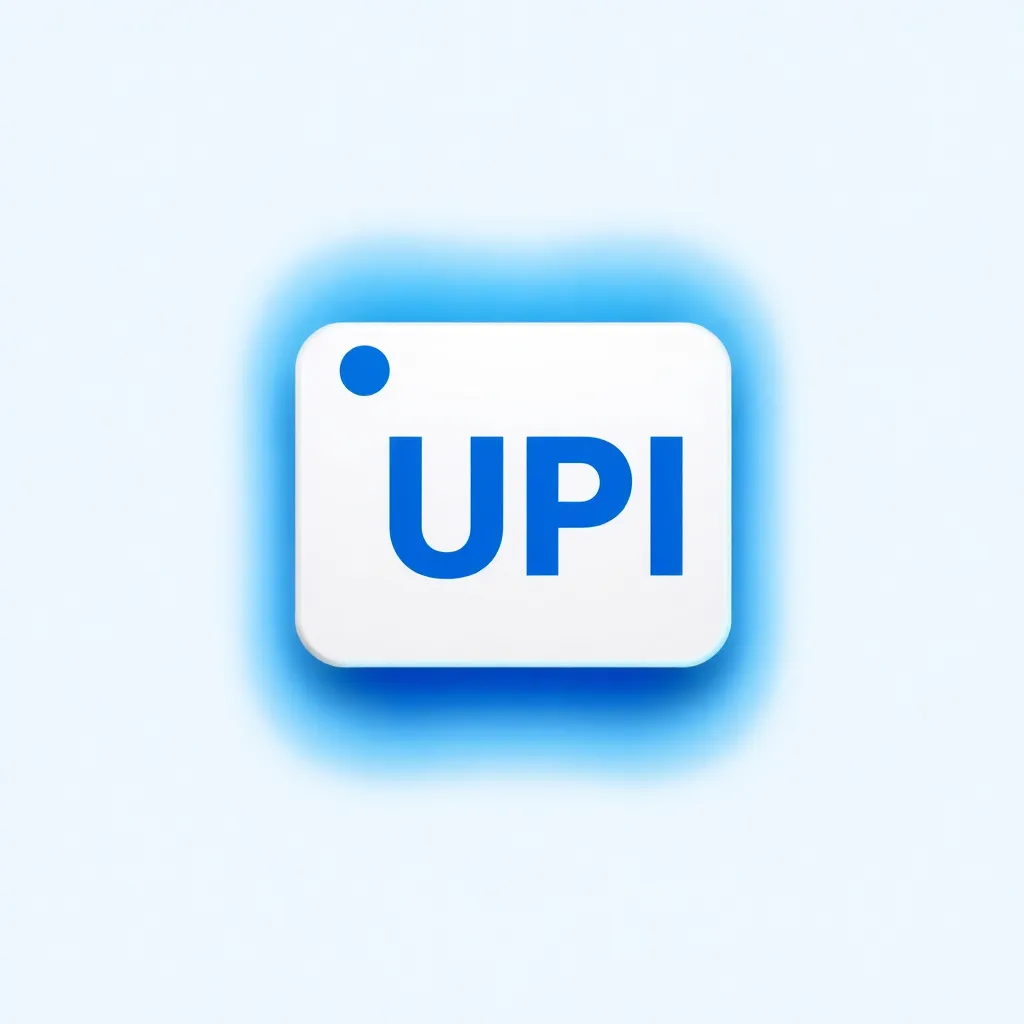 UPI payment method icon with blue and white colors