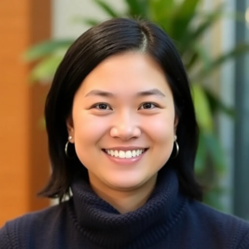 Avatar of customer 4, smiling person with dark hair