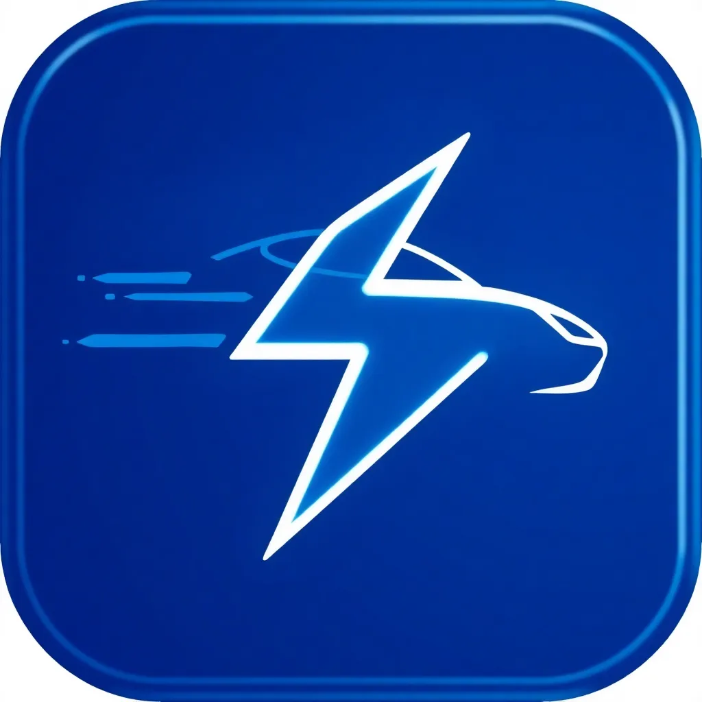 Icon representing speed, a lightning bolt