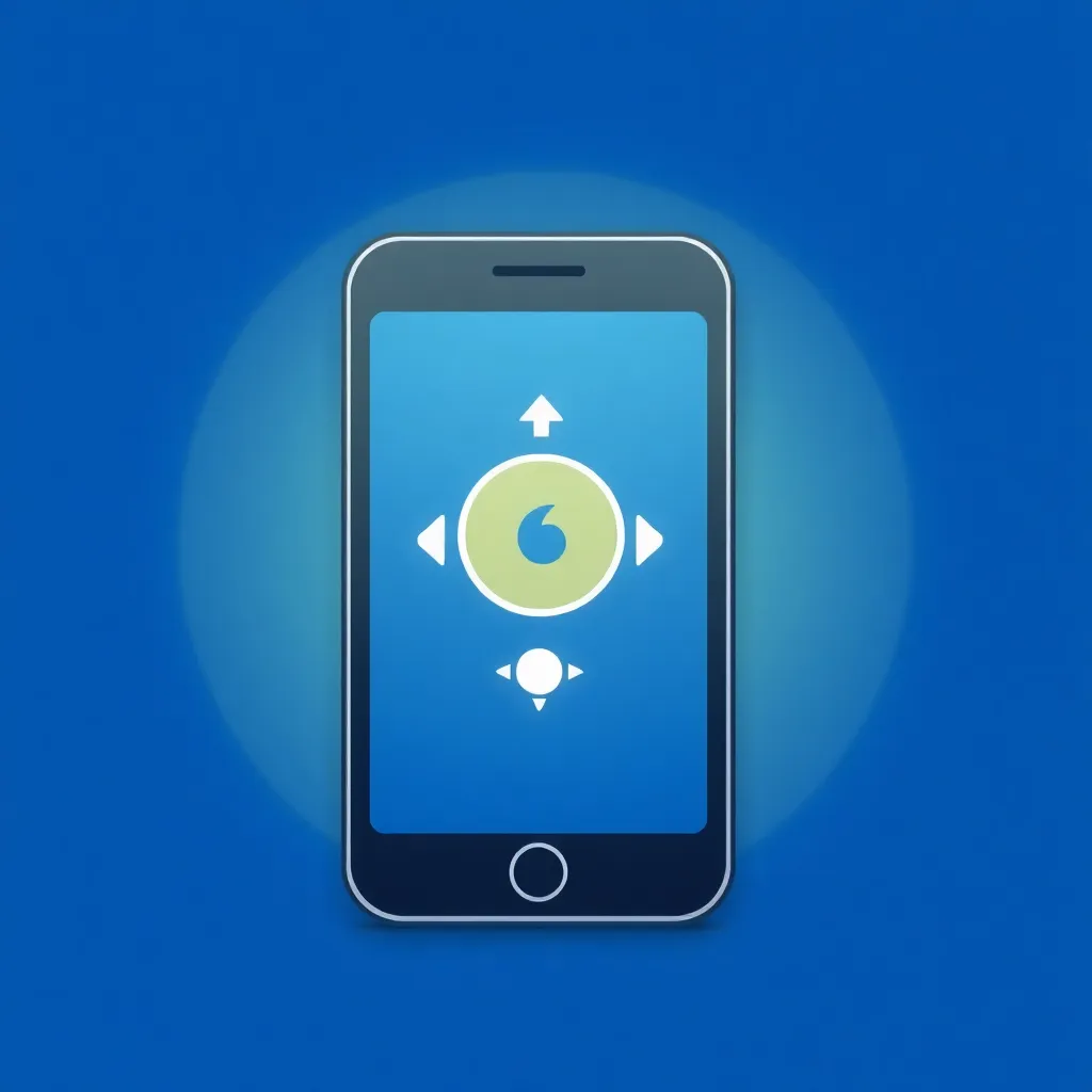 Icon representing syncing and tracking on phone