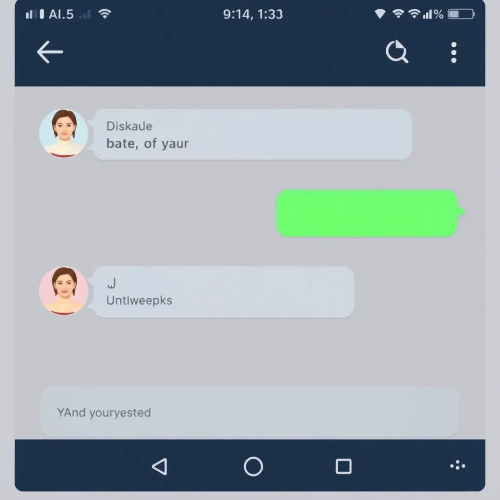 User interface screenshot of a secure chat application with end-to-end encryption