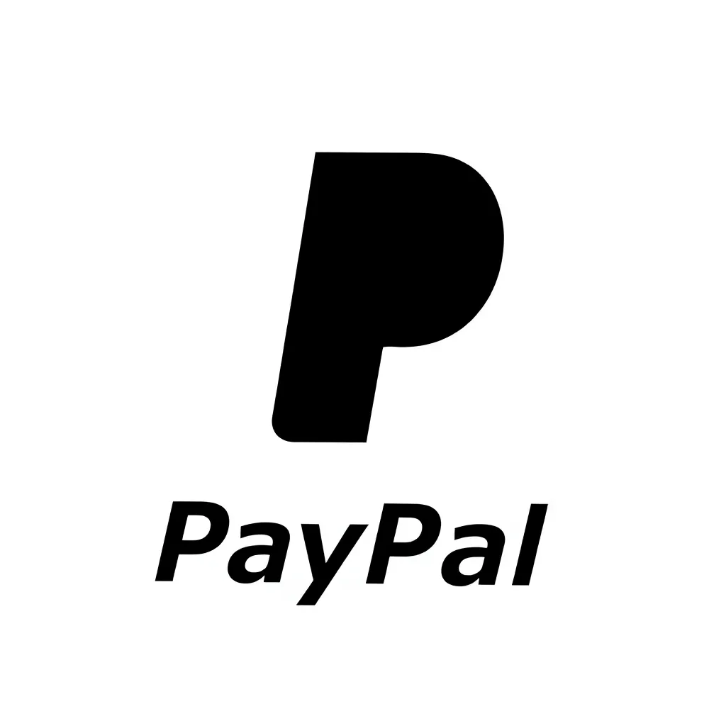 PayPal logo black on white background