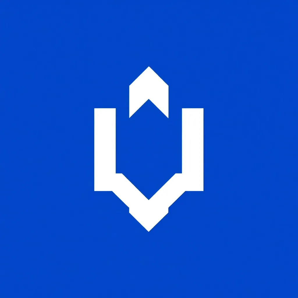Ledger logo, stylized letter L in white on blue background
