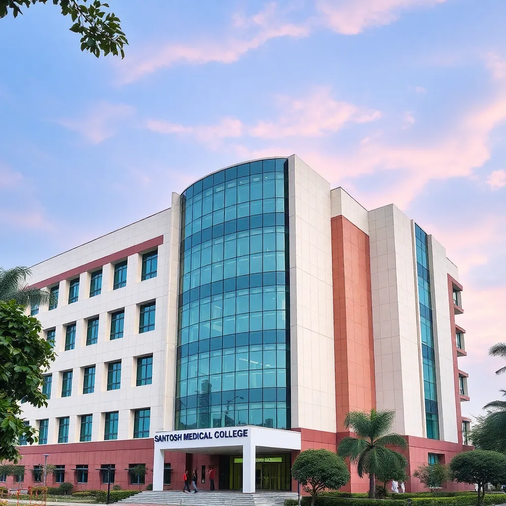Santosh Medical College building in Ghaziabad