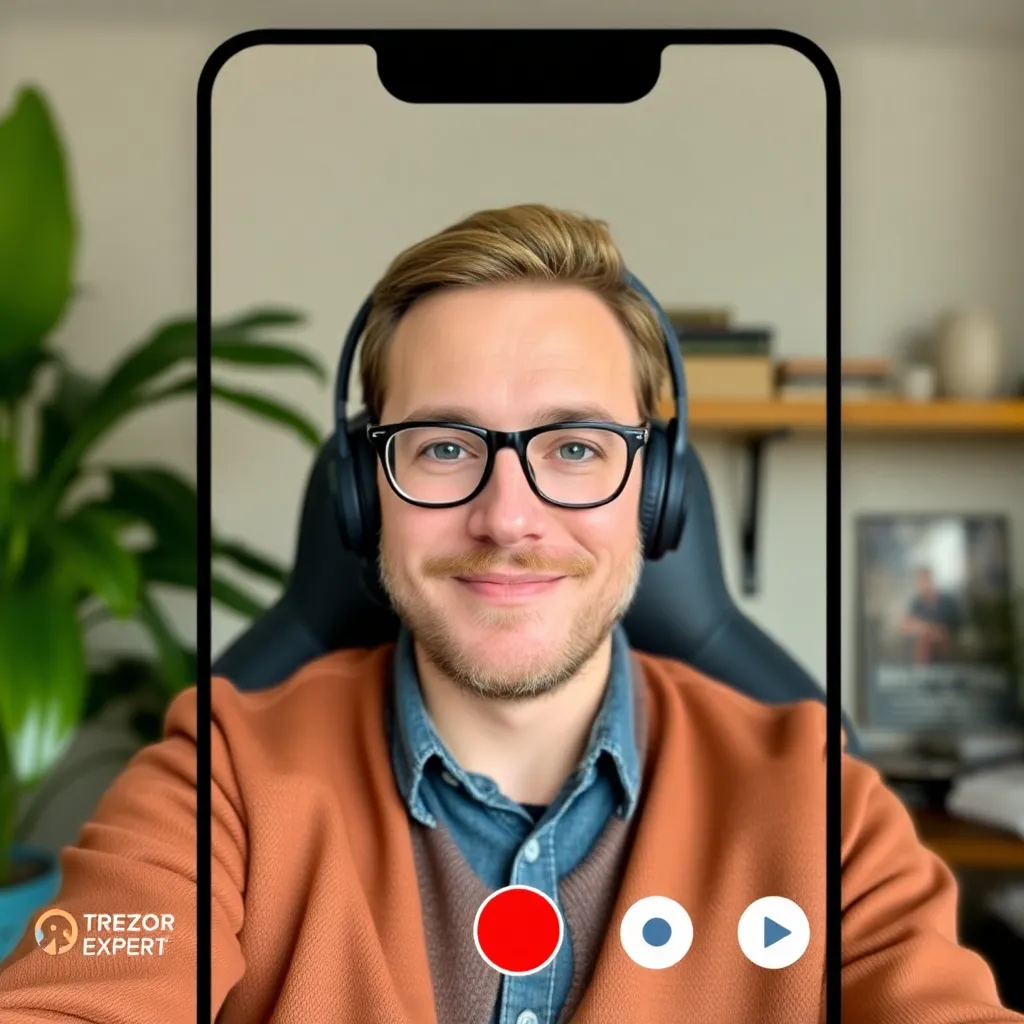 Person on video call with Trezor Expert
