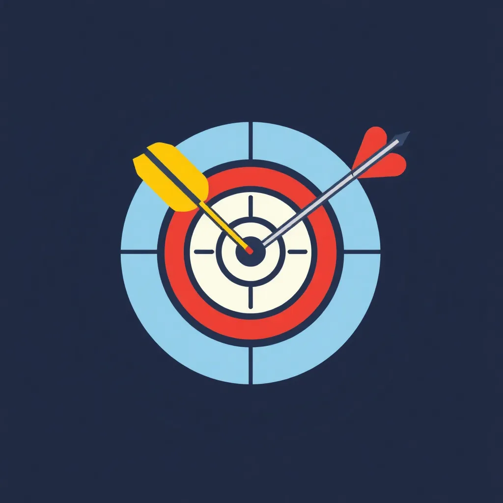 Icon of a target with arrow hitting bullseye