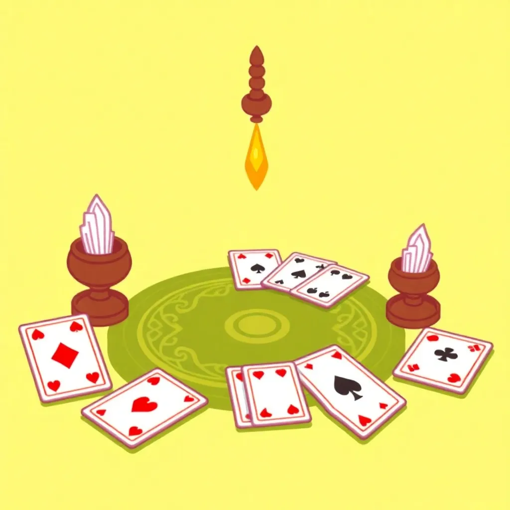 Icon representing Andar Bahar card game with playing cards