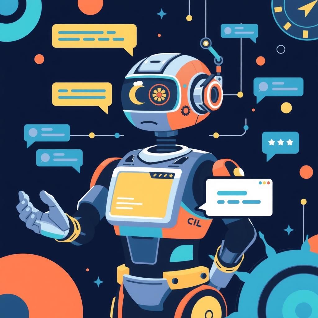 Illustration of future trends in no-code AI chatbots