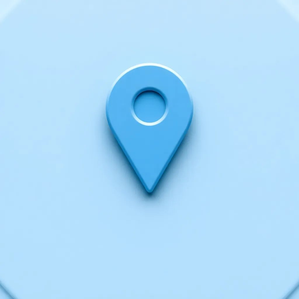 Icon of a location pin in blue