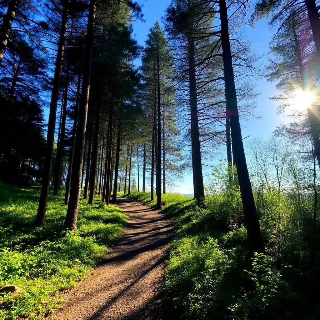 Gallery image 3: forest trail with sunlight