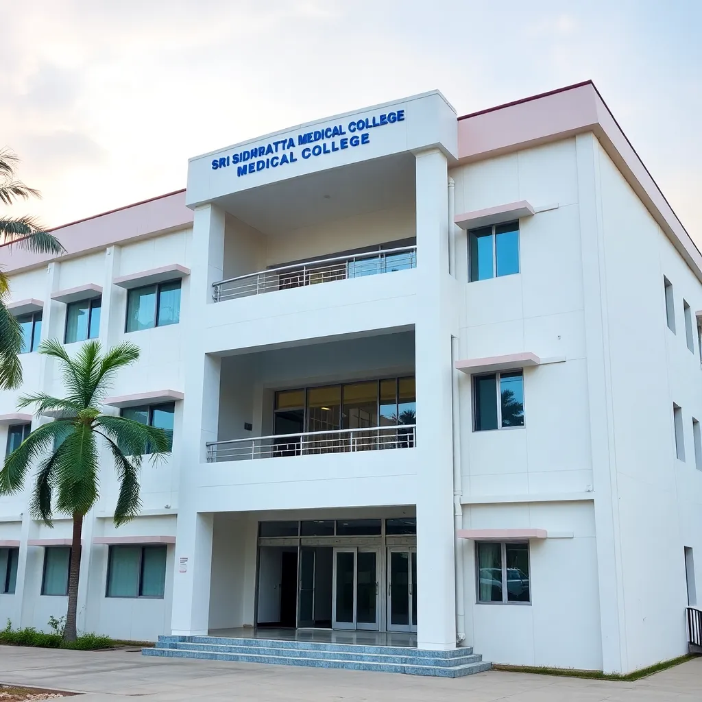 Sri Siddhartha Medical College building in Tumkur