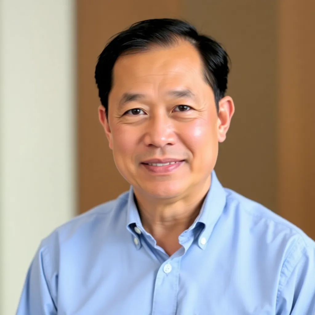 Portrait photo of Rudi Hartono, a middle-aged man with short black hair wearing a formal shirt