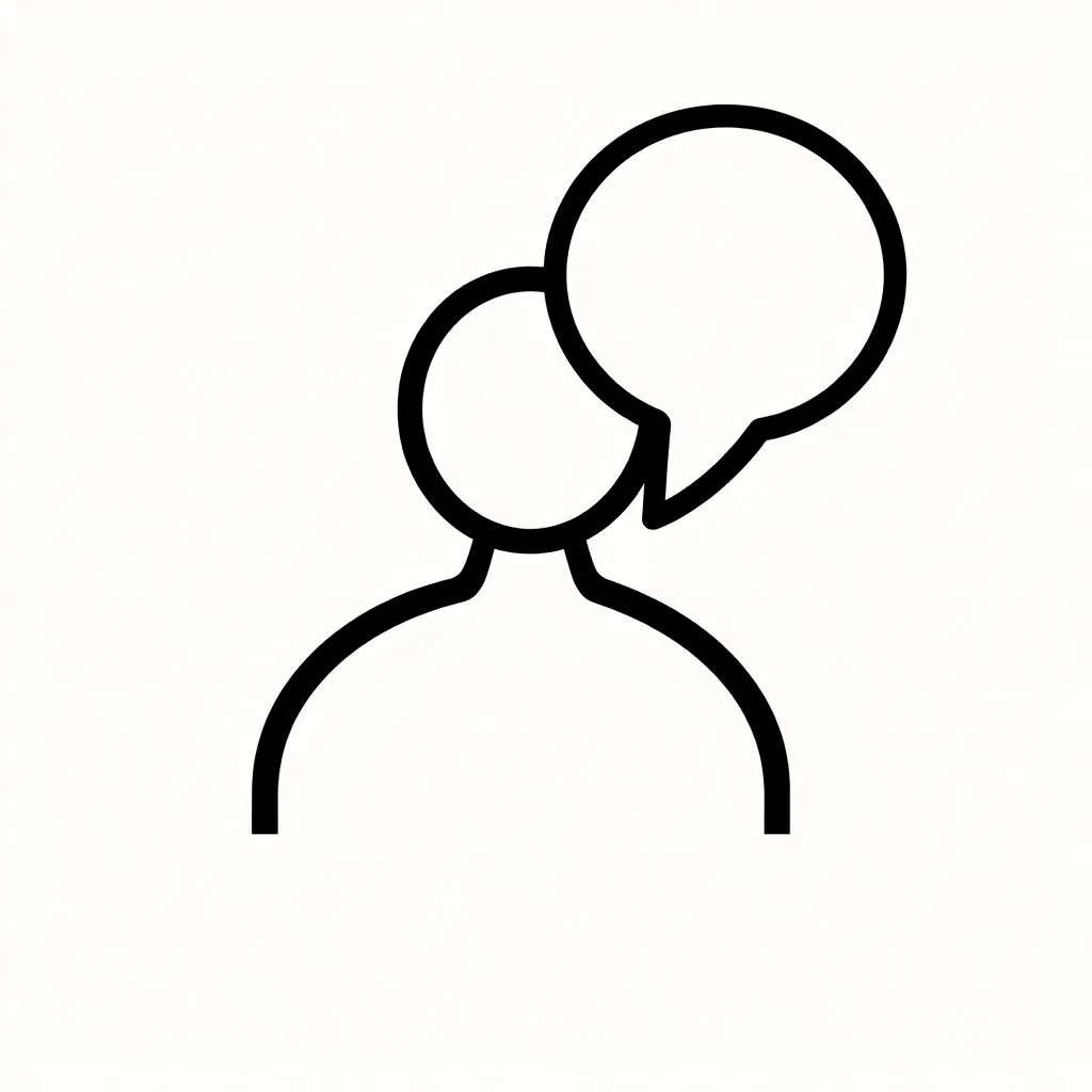 Person with speech bubble