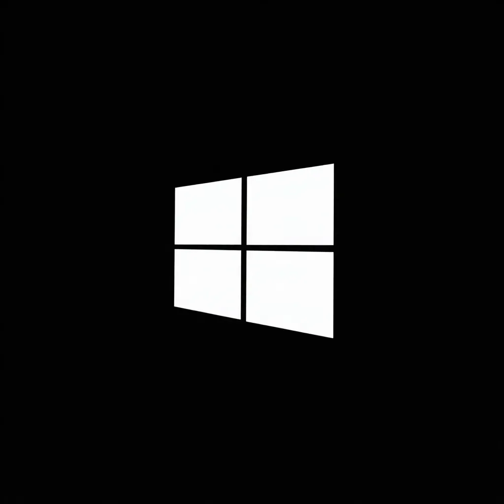 Windows logo white on black background