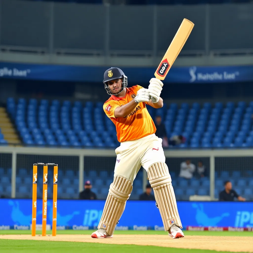 Shubman Gill playing a cover drive shot during IPL 2025 match at Narendra Modi Stadium
